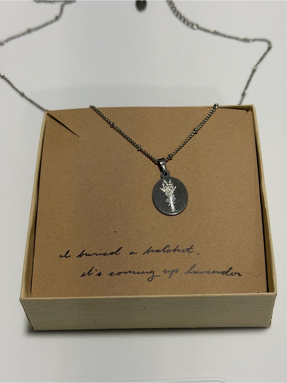 Phoebe Bridgers Smoke Signals Lyrics Necklace | Coming Up Lavender | Silver - Picture 2 of 4